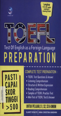TOEFL PREPARATION : Test of English as a Foreign language Preparation.