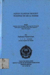 Aqidah islamiyah menurut Muhammad ibn abd al-wahhab