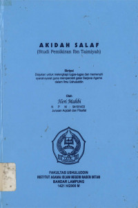 Akidah salaf (studi pemikiran ibn taimiah)