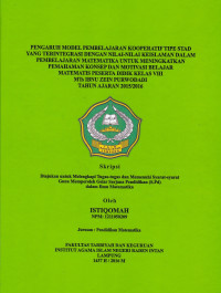 Pengaruh model pembelajaran kooperatif tipe stad yang terintegrasi dengan nilai-nilai keislaman dalam pembelajaran matematika untuk meningkatkan pemahaman konsep dan motivasi belajar matematis peserta didik kelas VIII MTs Ibnu Zein Purwodadi tahun ajaran 2015/2016