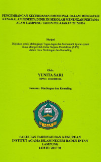 Pengembangan kecerdasan emosional dalam mengatasi kenakalan peserta didik di Sekolah Menengah Pertama Alam Lampung tahun pelajaran 2015/2016