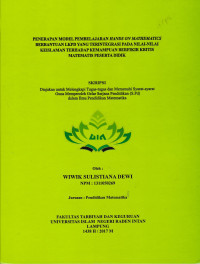 Penerapan model pembelajaran Hnda on mathematics berbantuan LKPD yang terintegrasi pada nilai-nilai keislaman terhadap kemampuan berfikir kritis matematis peserta didik