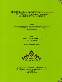 Pengembangan E-Learning berbasis Web di jurusan pendidikan biologi UIN Raden Intan Lampung