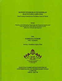 Konsep pemikiran pendidikan haji sulong(1895-1954) Studi tentang pembaharuan pendidikan islam di patani