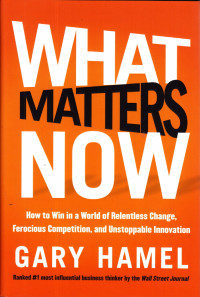 WHAT MATTERS NOW How To Win in a World of Relentless Change, Ferocious Competition, and Unstoppable Innovbation