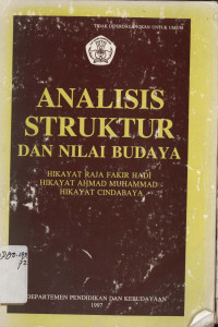 Analisis struktur dan nilai budaya dalam cerita rakyat Sumatera Utara : Sastra Melayu