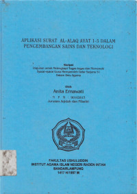 Aplikasi Surat Al-Alaq Ayat 1-5 Dalam Pengembangan Sains Dan Teknologi