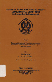 Pelaksanaan dakwah di desa Bandar Agung Labuhanmaringgai Lampung Timur (studi tentang retorika dakwah para da'i)