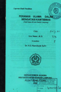 Peranan ulama dalam mengatasi KAMTIBMAS (studi kasus di kota Bandar Lampung)