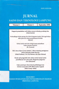 Jurnal : Sains dan teknologi Lampung