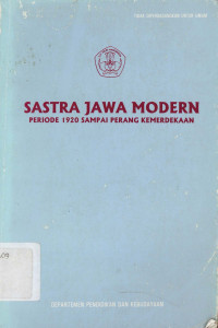 Sastra Jawa Modern (Periode 1920 sampai perang kemerdekaan)