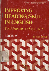 Improving reading skill in English for University students book 2