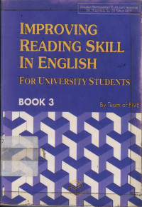 Improving reading skill in English for University students book 3