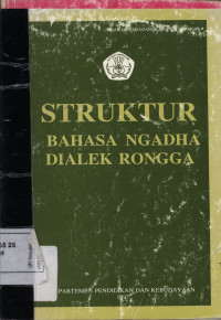 Struktur bahasa Ngadha dialek rongga